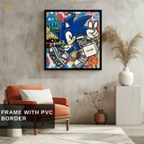 Sonic - POP ART - Square Wall Art