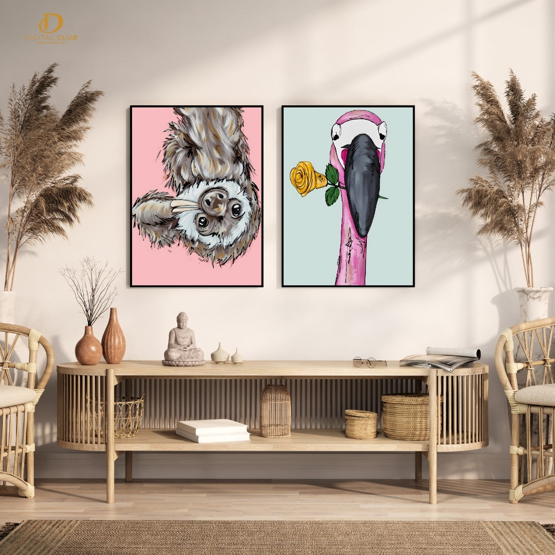 Cute Animals - 2 Panel Wall Art