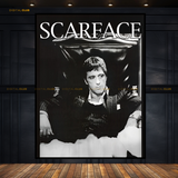 Scarface Movie Art B&W Premium Wall Art