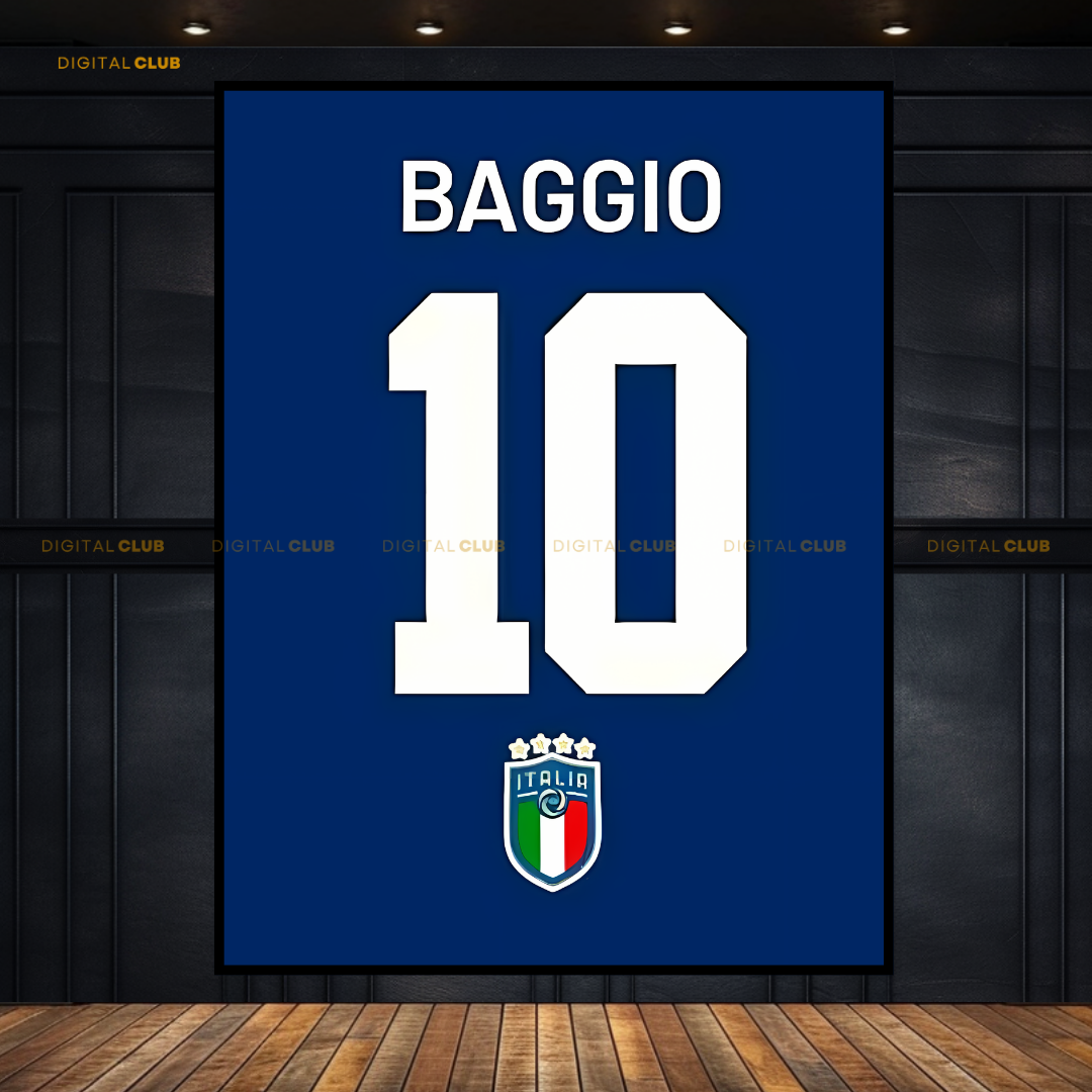 Baggio 10 - Football - Premium Wall Art