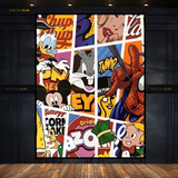 Famous Cartoon Characters Premium Wall Art