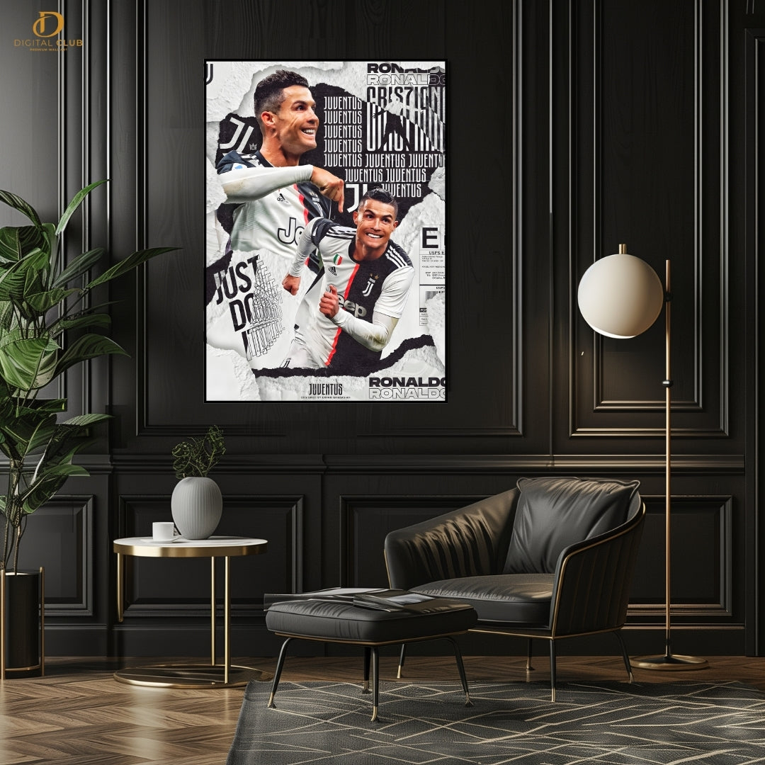 Cristiano Ronaldo - Juventus - Premium Wall Art