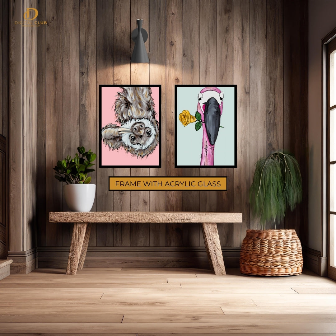 Cute Animals - 2 Panel Wall Art