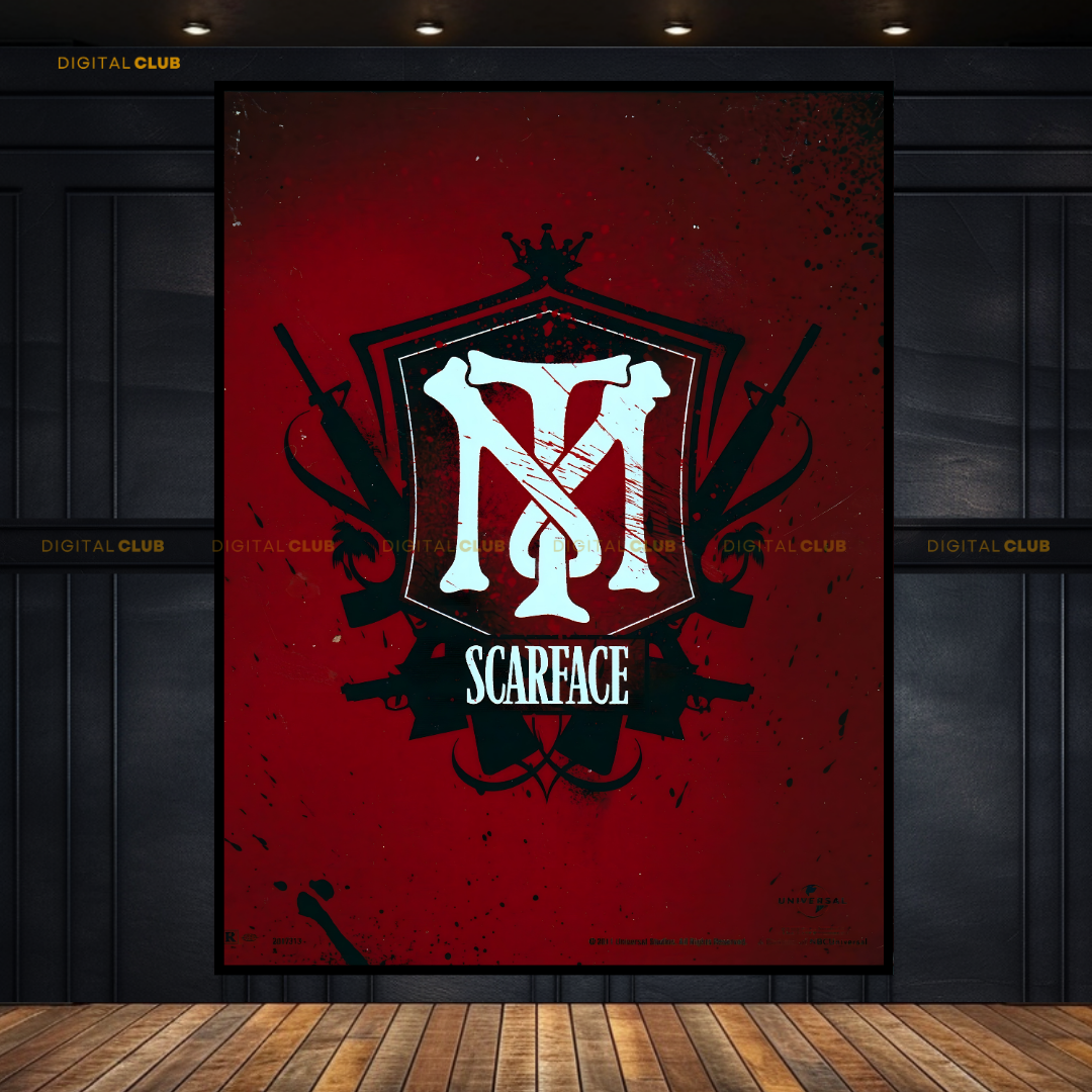 Scarface Tony Montana Logo Premium Wall Art