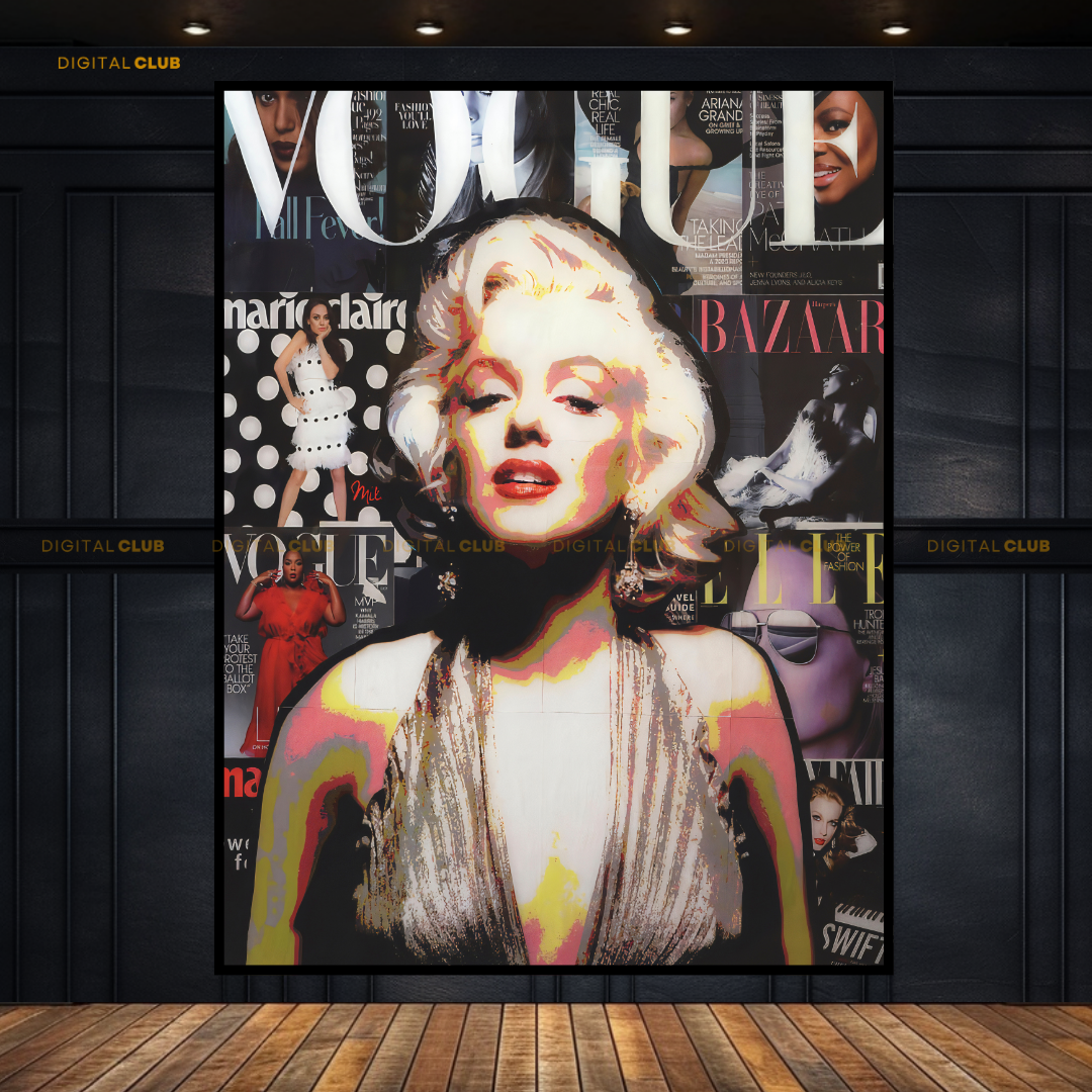 Marilyn Monroe VOGUE Magazine Fashion Premium Wall Art