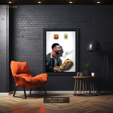 Lionel Messi - Signed - Premium Wall Art