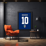 Baggio 10 - Football - Premium Wall Art