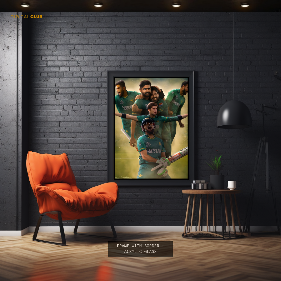 Pakistan Cricket Team Artwork Premium Wall Art