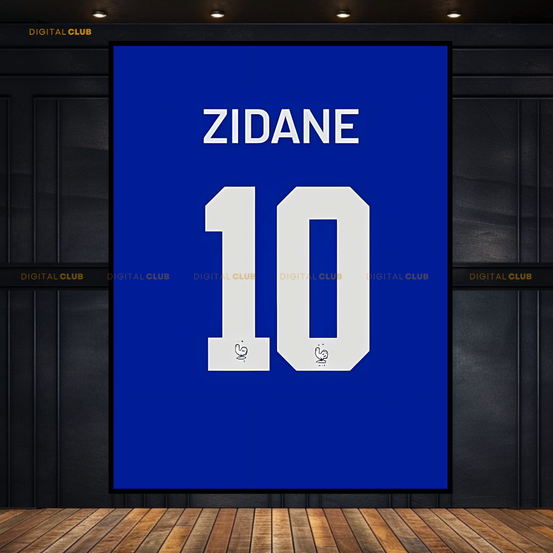 Zidane 10 - Football - Premium Wall Art