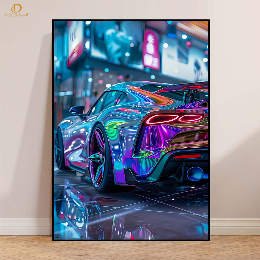 Sports Car - Artwork - Premium Wall Art