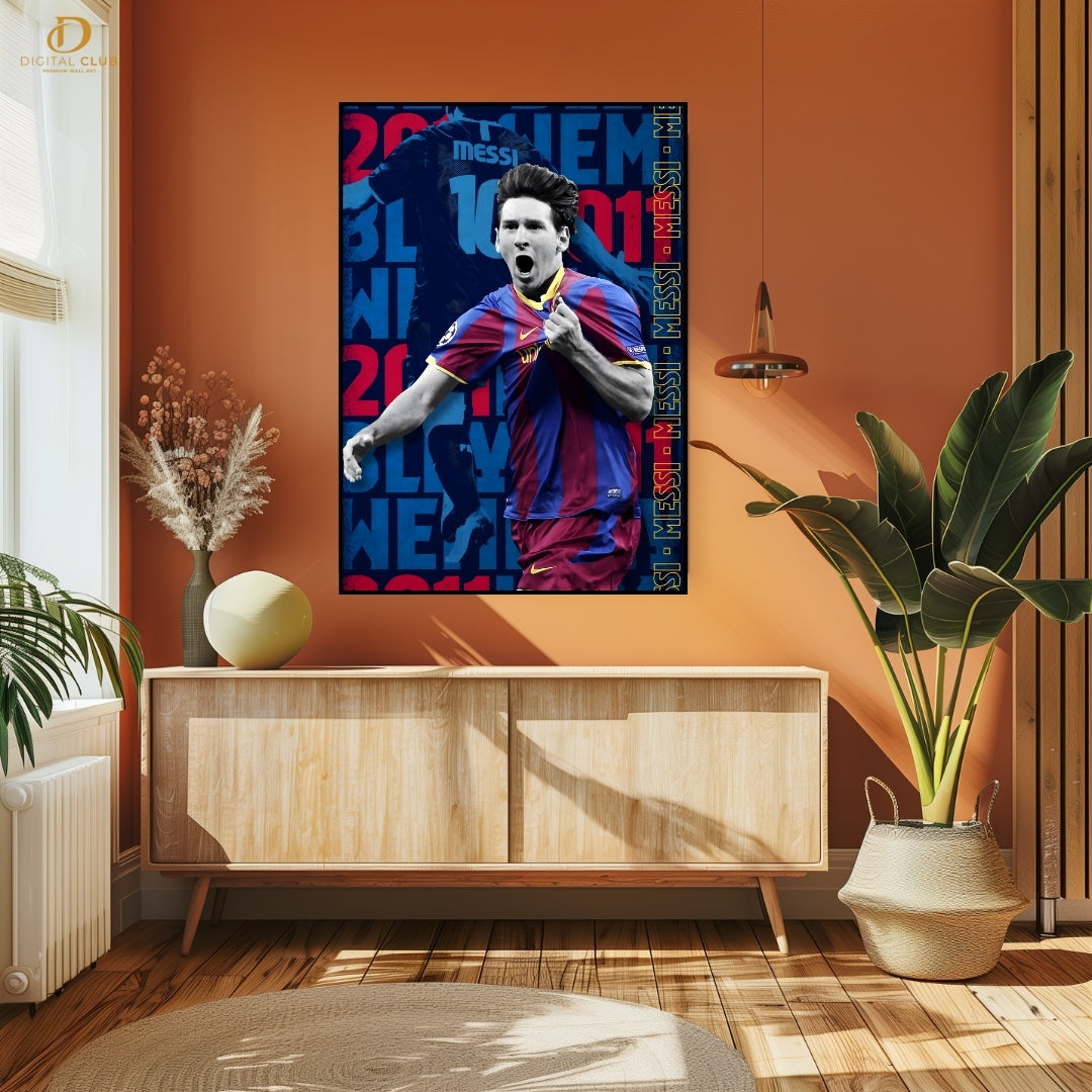 Lionel Messi 1 - Football - Premium Wall Art