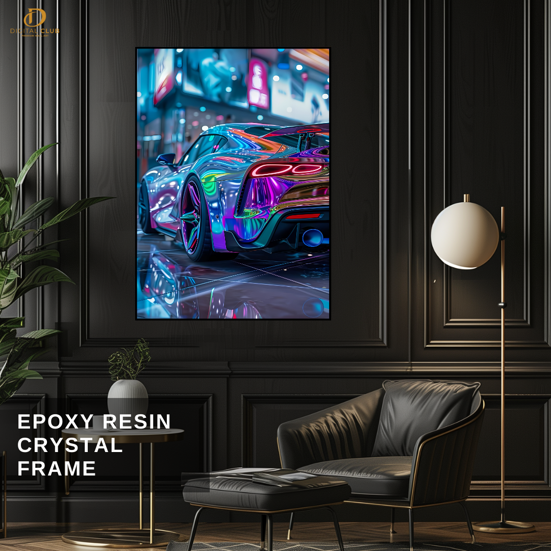 Sports Car - Artwork - Premium Wall Art