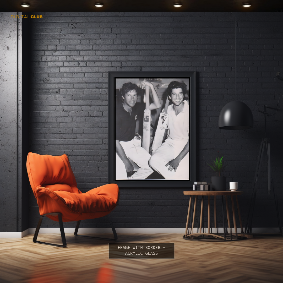 Imran Khan & Wasim Akram Cricket Pakistan Premium Wall Art