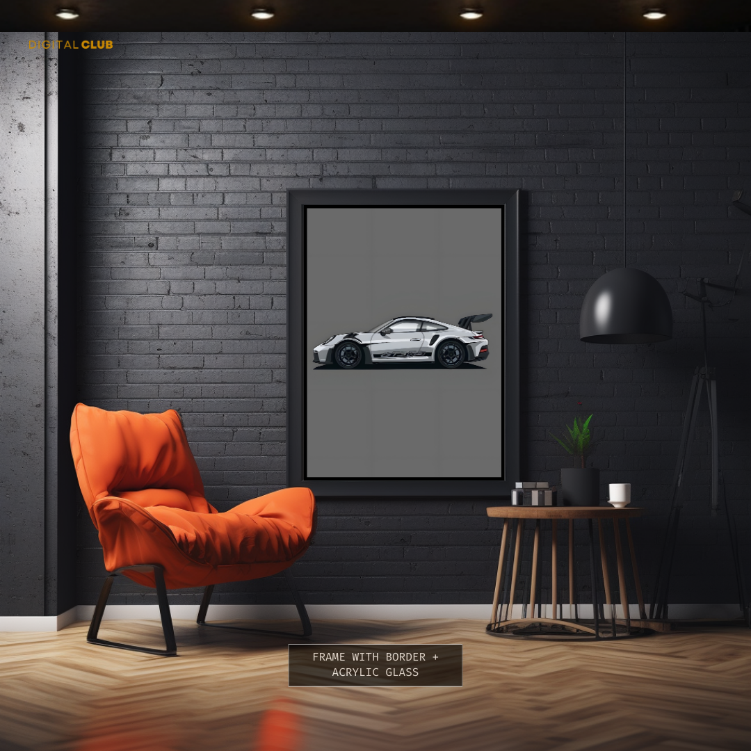 Porsche Sports Car - Artwork - Premium Wall Art