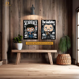 Godfather x Scarface - Funko Art - 2 Panel Wall Art