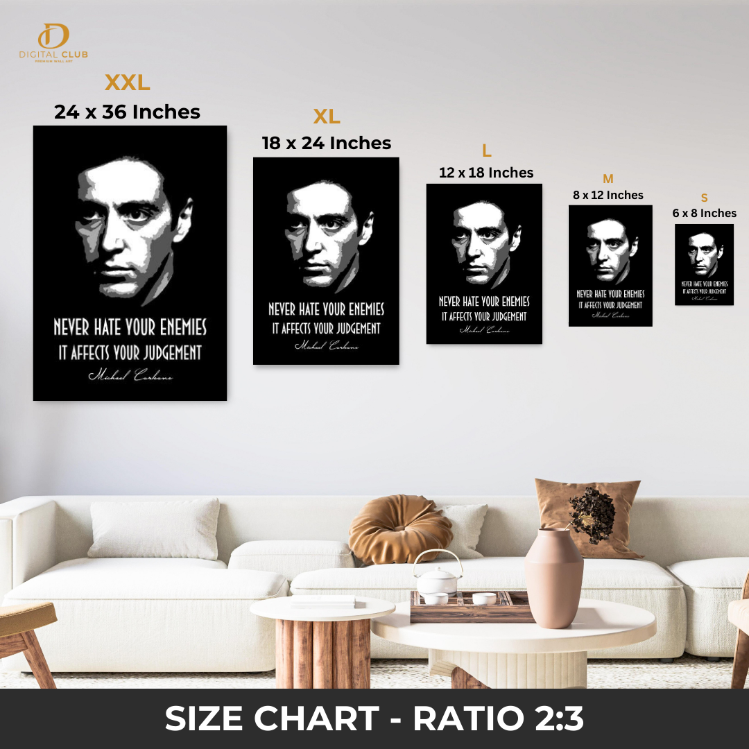 Michael Corleone - Quote - Premium Wall Art