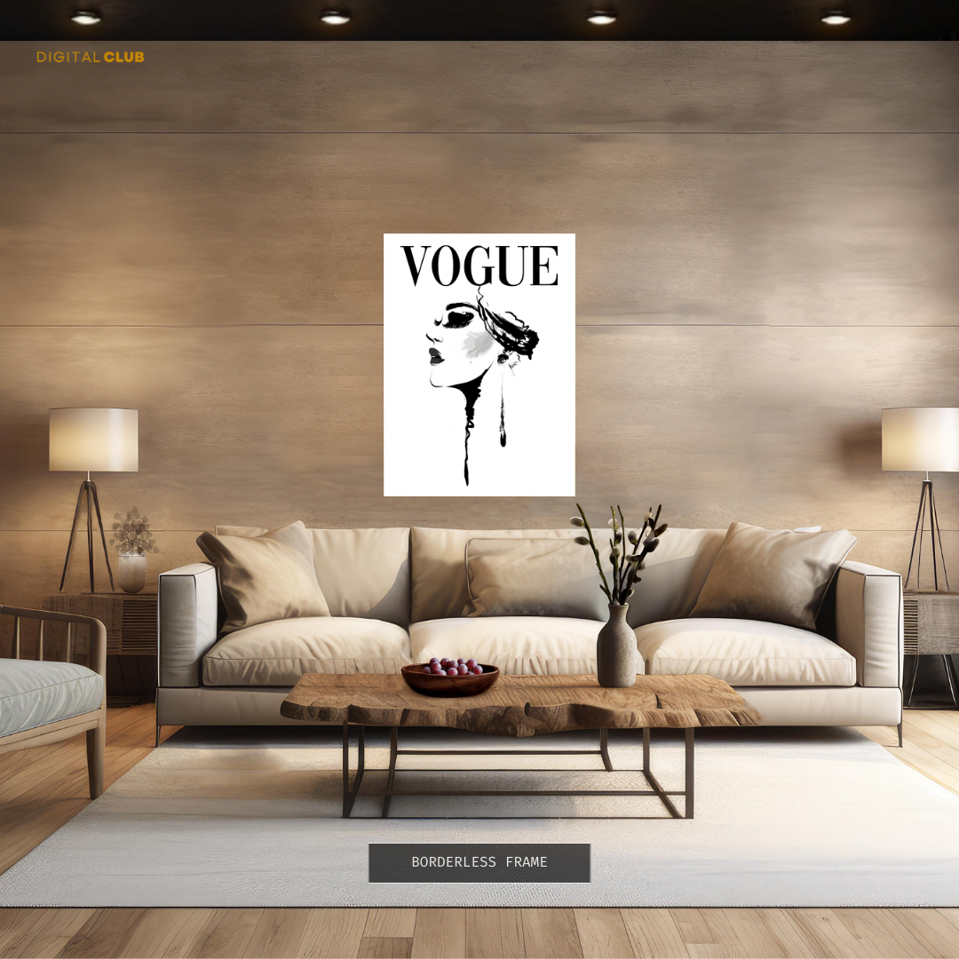 Beautiful Girl VOGUE Magazine Fashion Premium Wall Art