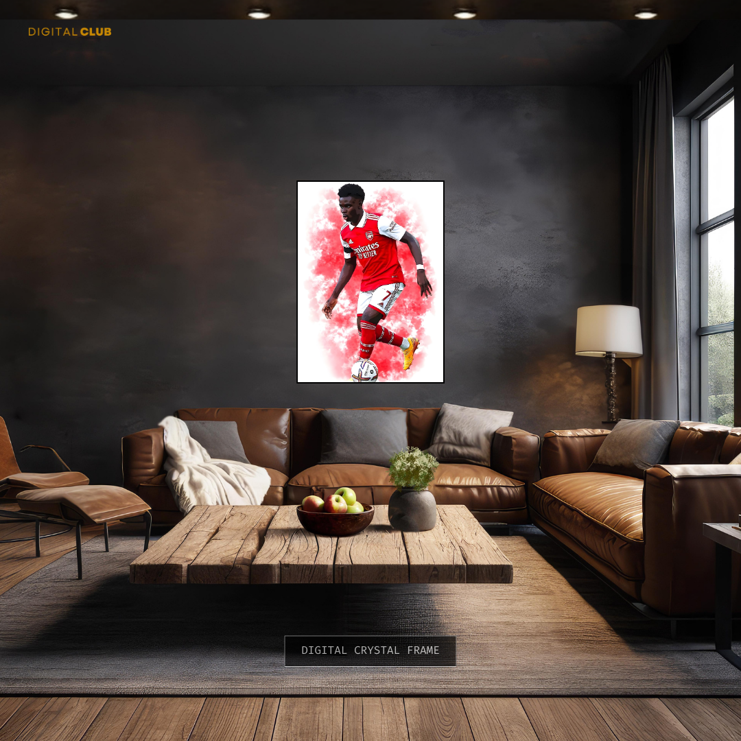 Bukayo Saka - Football - Premium Wall Art