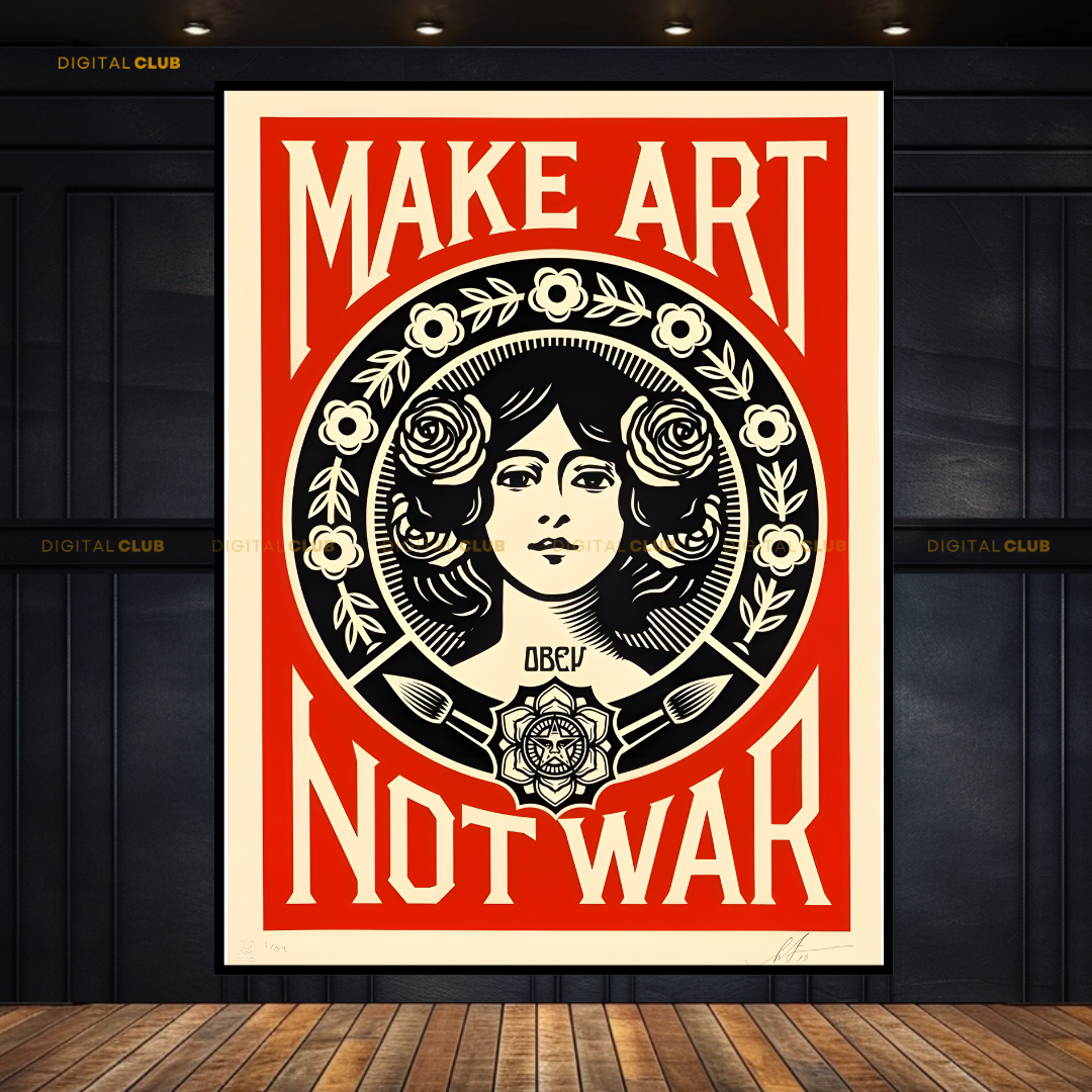 Make Art Not War Premium Wall Art