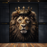 Lion with a Crown - Animal & Wildlife Premium Wall Art