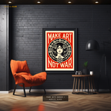 Make Art Not War Premium Wall Art