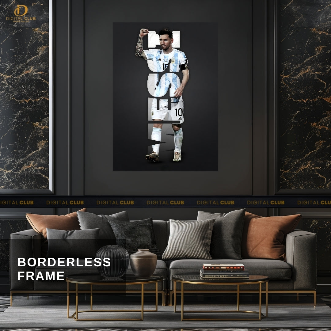 Lionel Messi 3 - Football - Premium Wall Art