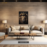 Lion with a Crown - Animal & Wildlife Premium Wall Art