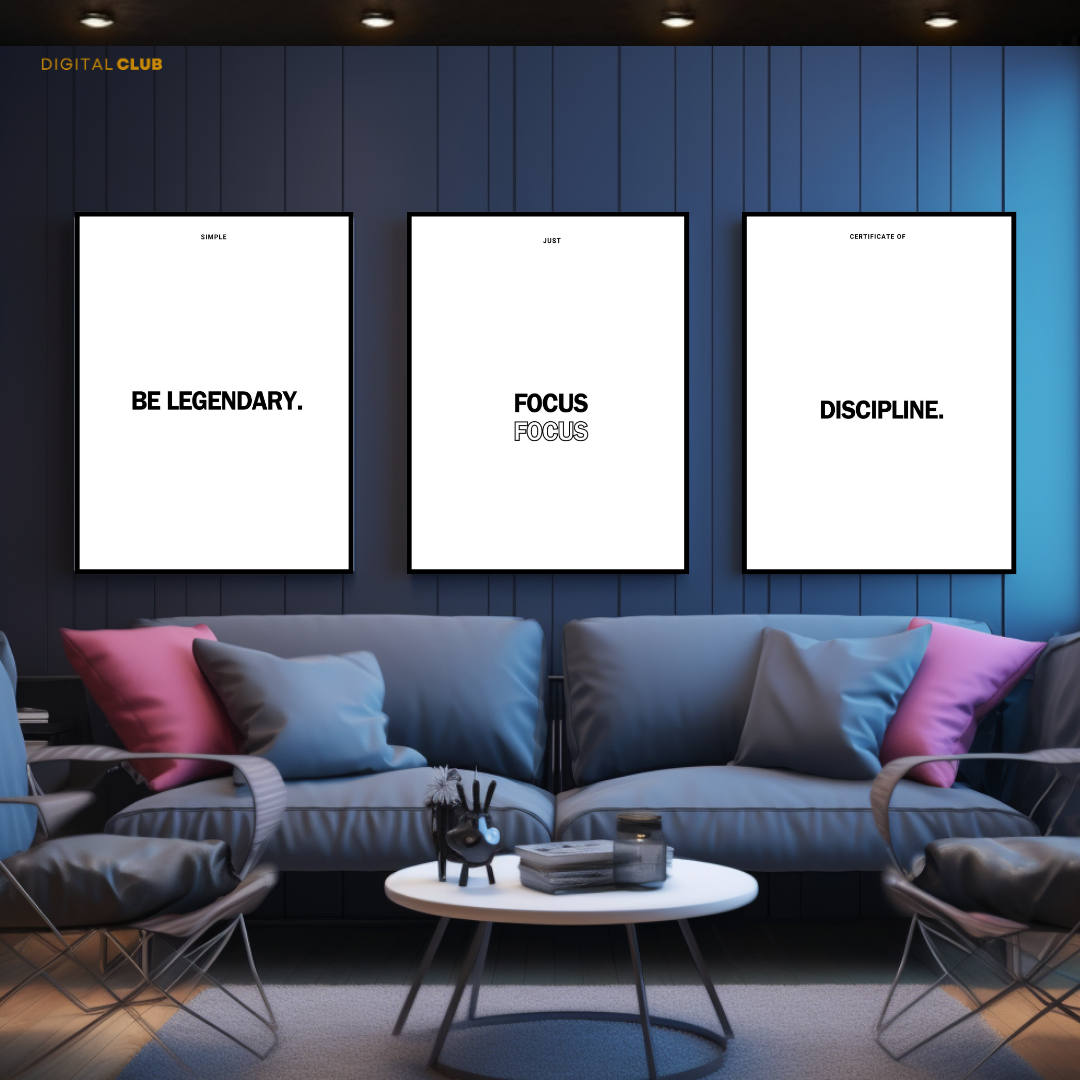 Motivational Quotes - 3 Panel Wall Art