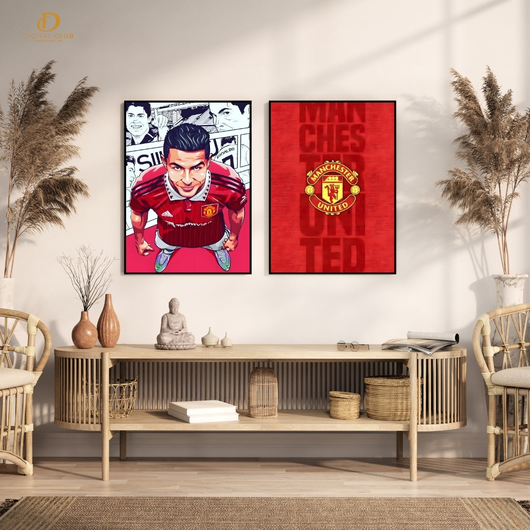 Cristiano Ronaldo Man Utd - 2 Panel Wall Art