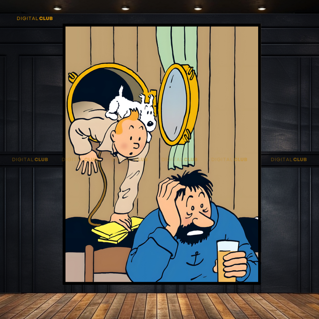 Tin Tin  - Cartoon Character 1 - Premium Wall Art