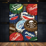 Drink Caps Premium Wall Art