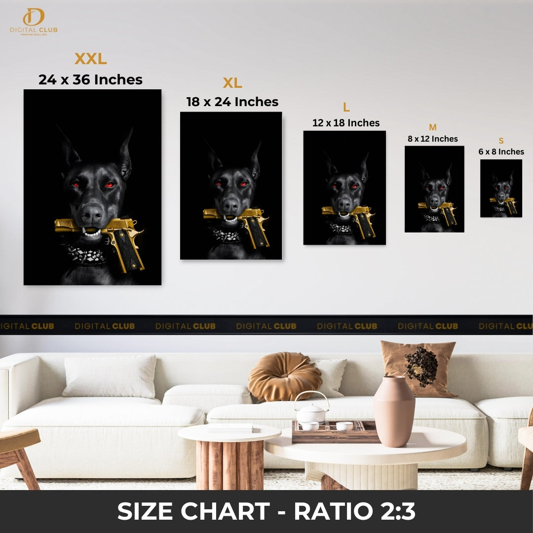 Gangster DOG - Premium Wall Art