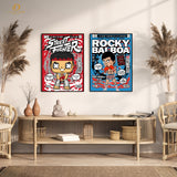 Street Fighter x Rocky Balboa - Funko Art - 2 Panel Wall Art