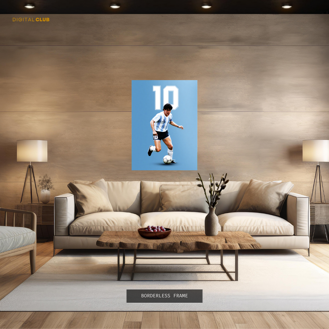 Maradona 10 Football Legend Premium Wall Art