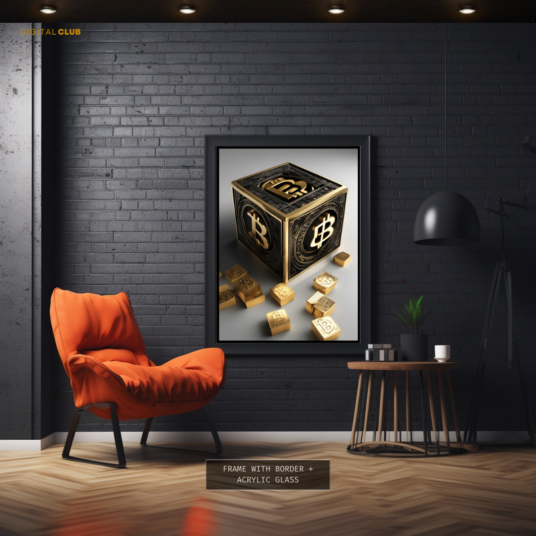 Bitcoin BTC 1 - Crypto - Premium Wall Art