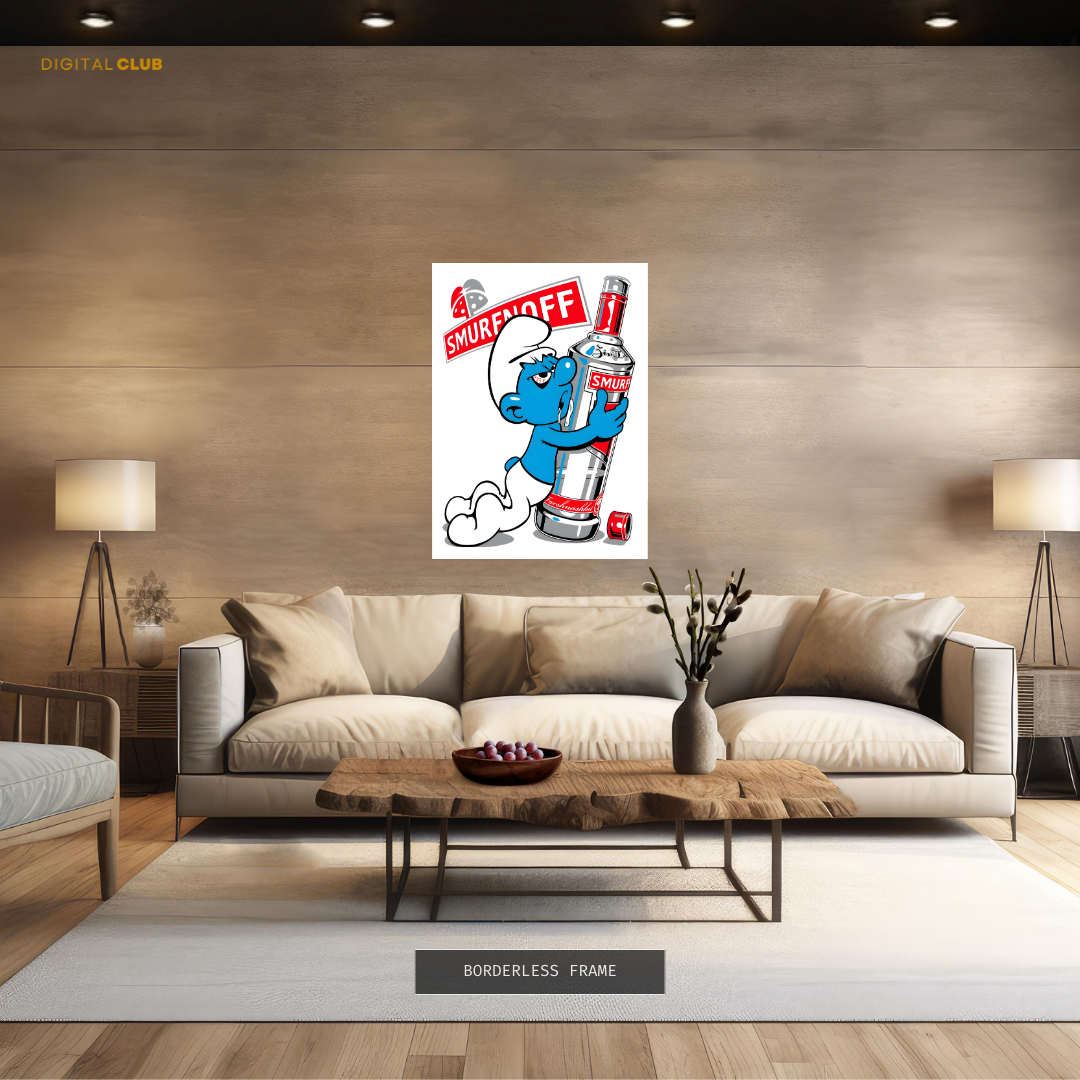 Smurfnoff - Funny Artwork - Premium Wall Art