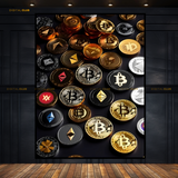 BTC ETH - Crypto - Premium Wall Art