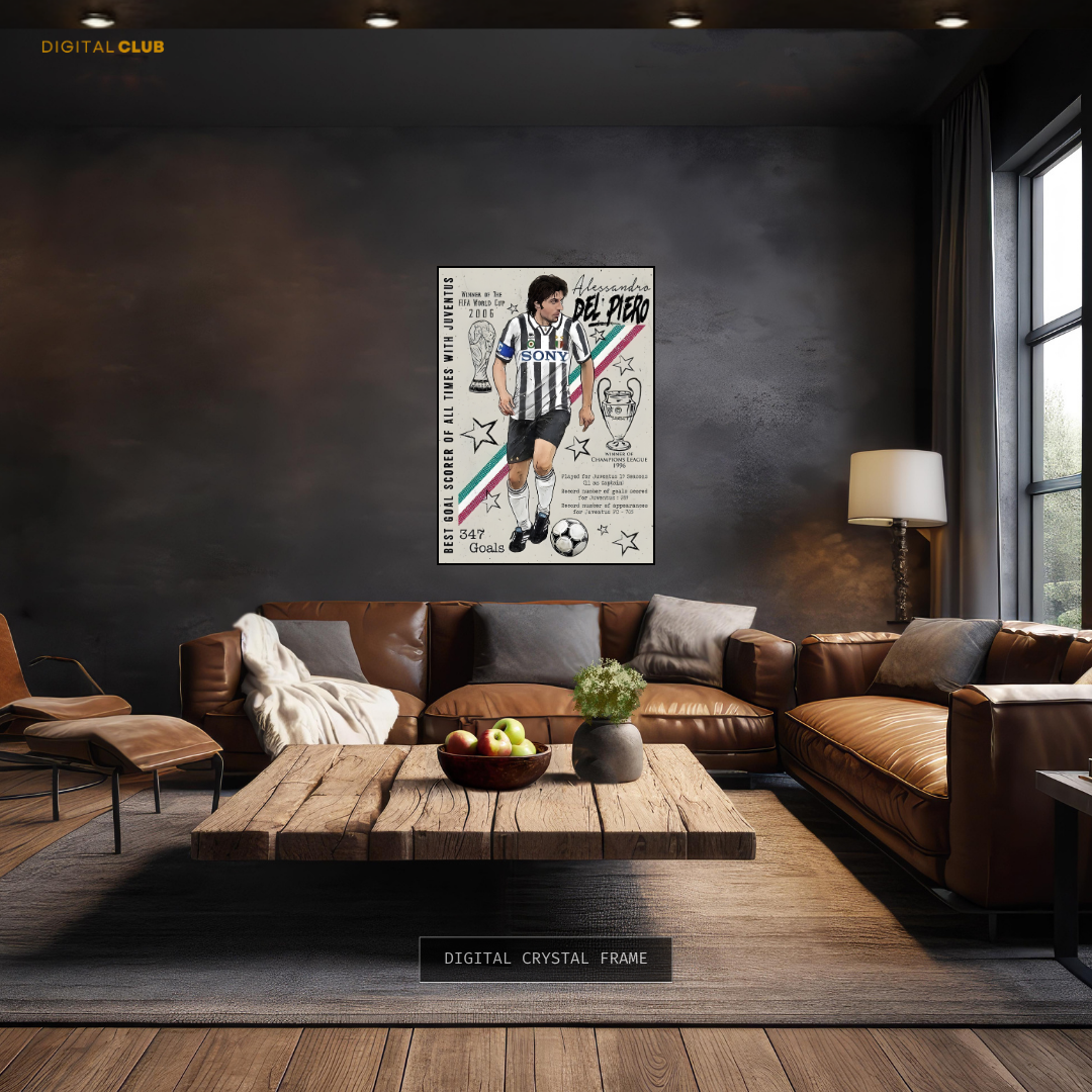 Alessandro Del Piero Italy Football Premium Wall Art