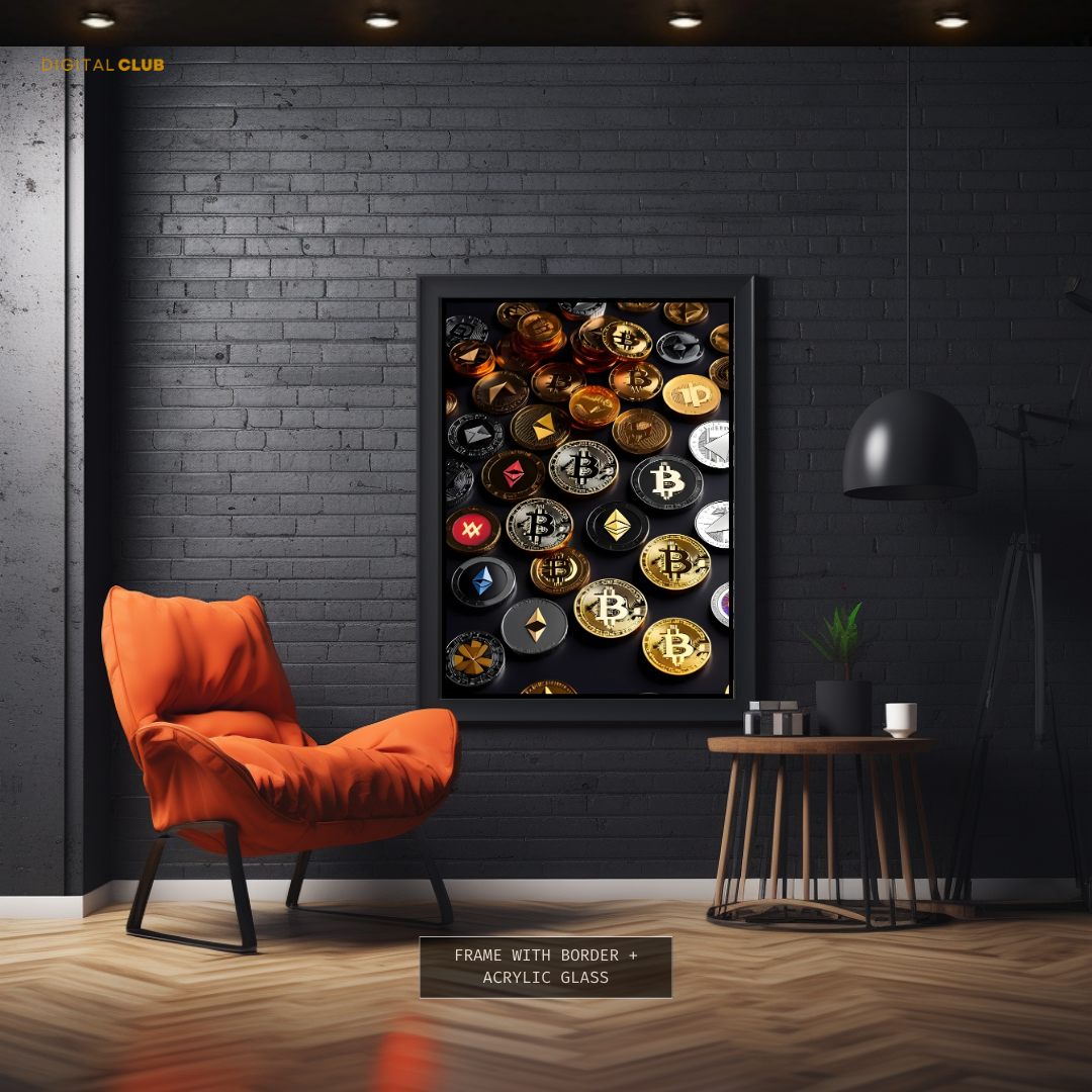 BTC ETH - Crypto - Premium Wall Art