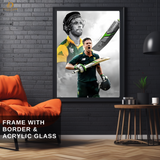 AB De Villiers - Cricket - Premium Wall Art