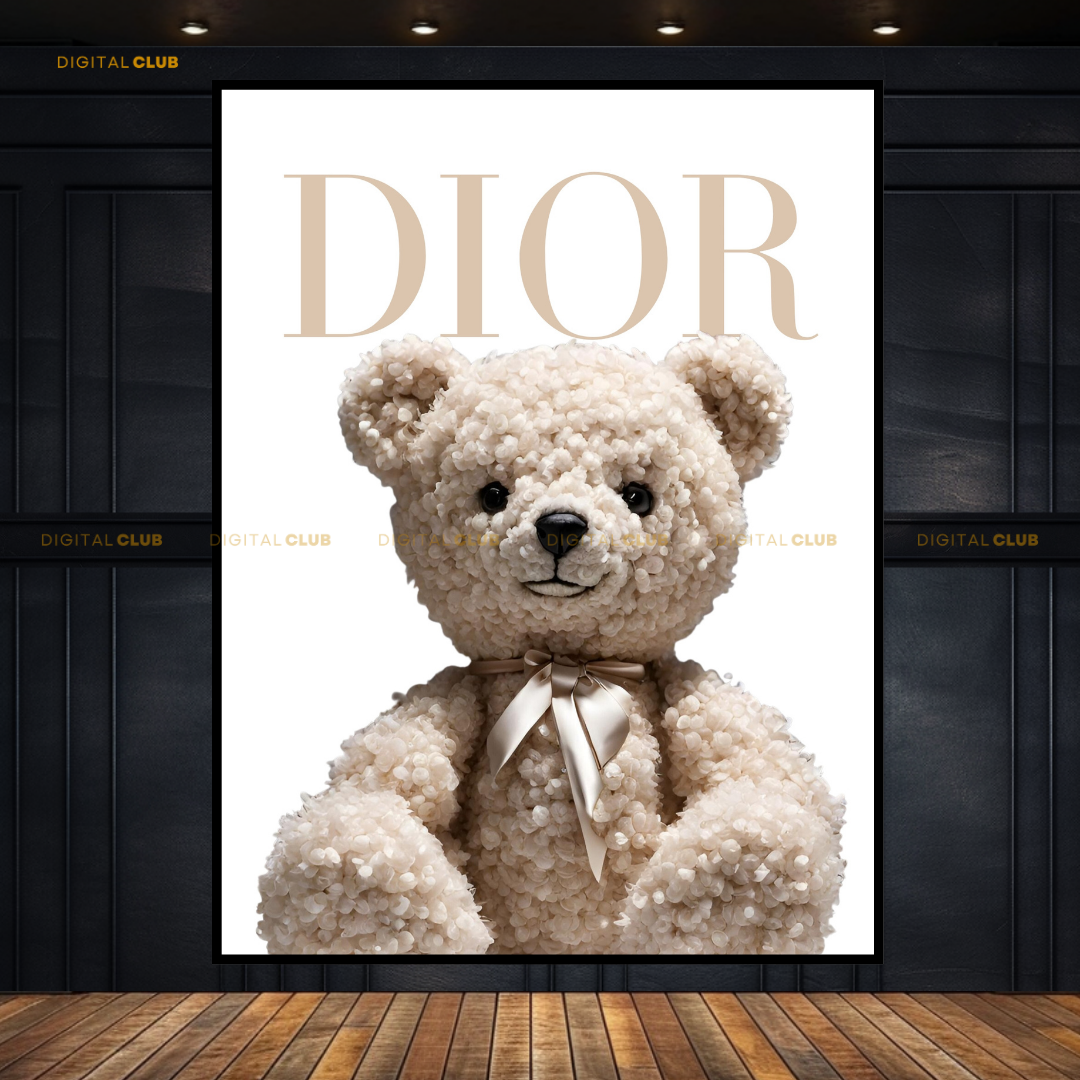 DIOR Teddy Bear Premium Wall Art