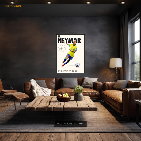 Neymar Jr Signed Artwork - Premium Wall Art