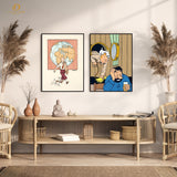 Tin Tin Artwork - 2 Panel Wall Art