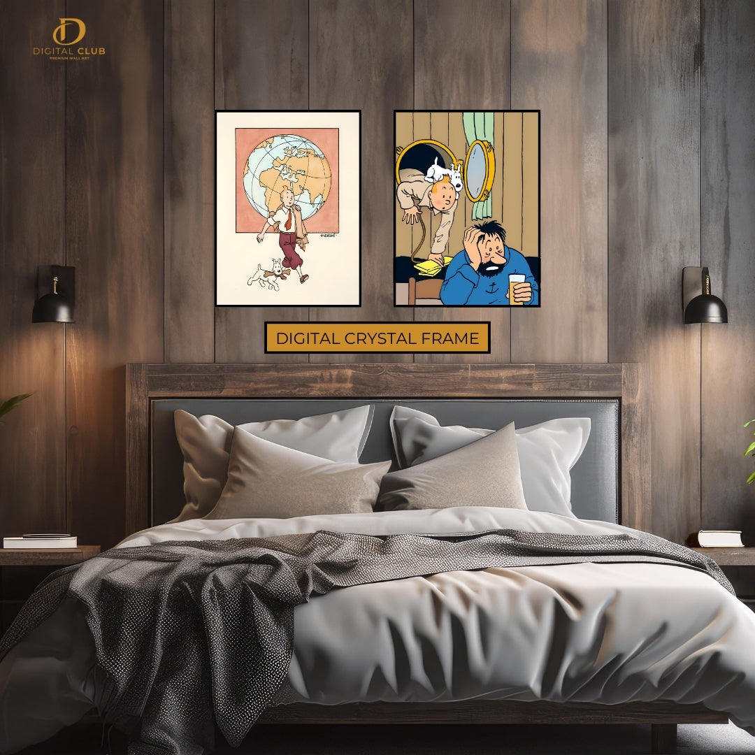 Tin Tin Artwork - 2 Panel Wall Art