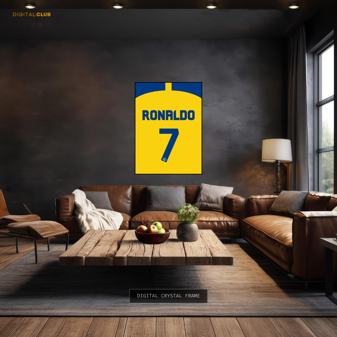 Ronaldo 7 - Al Nassr Shirt - Premium Wall Art