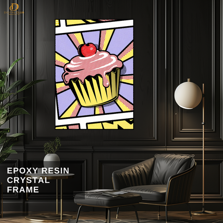 Cupcake - Comic - Premium Wall Art