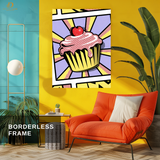 Cupcake - Comic - Premium Wall Art