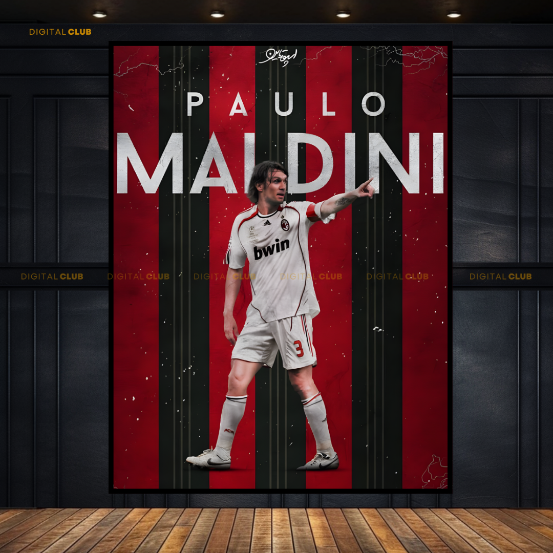 Paulo Maldini Football Premium Wall Art