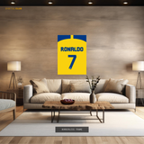 Ronaldo 7 - Al Nassr Shirt - Premium Wall Art