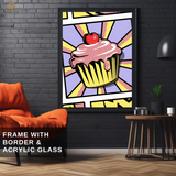 Cupcake - Comic - Premium Wall Art